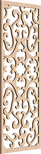 Vista 107 de 9 3/8 pulgadas de ancho x 24 3/8 pulgadas de alto x 1/4 de alto Smithfield paneles de pared de madera con calado, abedul