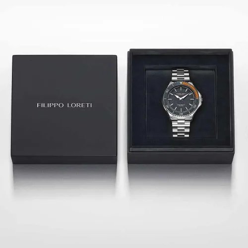 Vista 7 de FILIPPO LORETI OKEANOS - Men's Wrist Watch - 100M Water Resistant Watches 42mm Diver Dial wLuminous Hands Stainless Steel Watch Stainless Steel