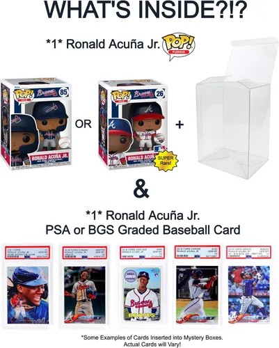 Vista 2 de Slabs of Heat Caja de regalo misteriosa para coleccionistas de béisbol: Edición Ronald Acuña Jr, una tarjeta de béisbol con calificación PSA y un