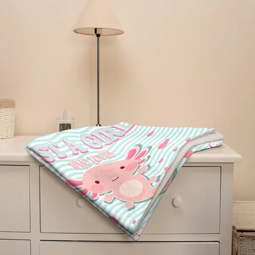 Vista 6 de Manta de Axolotl de regalo para niñas y mujeres, manta ligera con la frase "Just A Girl Who Loves Axolotls" de felpa con bonitos animales y peces