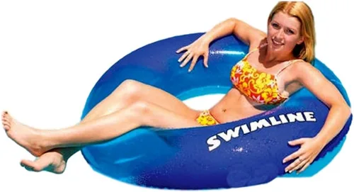 Vista 19 de Swimline Pool Ring – Inflatable Lounge Float with Fun Design for Adults & Teens – Durable Vinyl Ring for Pool, Lake, or Beach – Easy to Inflate and