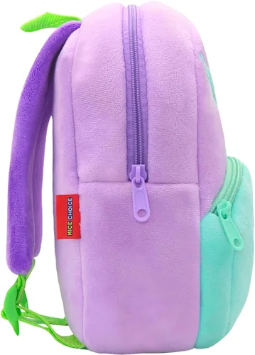 Vista 2 de NICE CHOICE Linda bolsa cruzada para niños pequeños de peluche con dibujos animados, mini bolsa de viaje para bebé niña niño de 2 a 6 años, Mochila