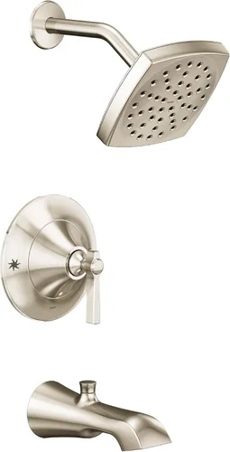Vista 10 de Moen TS2913BG Flara Posi-Temp - Kit de molduras de presión para bañera y ducha, requiere válvula, oro cepillado