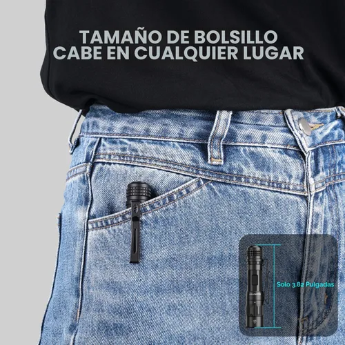 Vista 6 de Guardtier Linterna M70 EDC de 1100 lúmenes, luz de bolsillo recargable USB-C con clip, 5 modos de luz LED compacta para campamento, senderismo