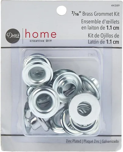 Vista 2 de Dritz Home 44388 Kit de ojales, 10 juegos con herramientas, 7/16 pulgadas, latón