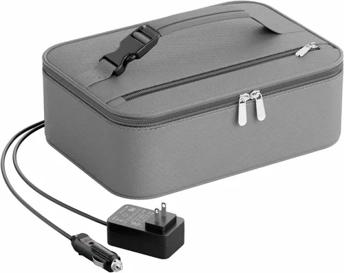Vista 16 de Lonchera portátil para calentar alimentos - Fiambrera térmica para adultos - Bolsa térmica eléctrica con asa de hebilla, bolsas térmicas