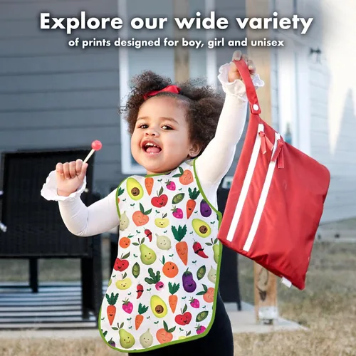 Vista 9 de BapronBaby Adventure Awaits - Bolsa impermeable con dos bolsillos con cremallera, reutilizable para la hora de comer, pañales, cochecitos