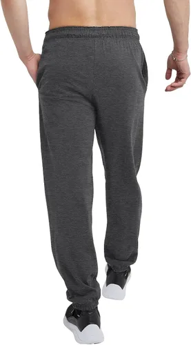 Vista 2 de Champion Pantalones de algodón con parte inferior cerrada para hombre, pantalones de algodón para hombre (regular, grande y alto)