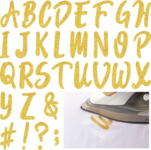 Vista 9 de Outus 279 Piezas Letras Navideñas para Planchar de 1.5 Pulgadas A-Z Letras de Transferencia de Flocado Adhesivos Letras de Flocado para Planchar