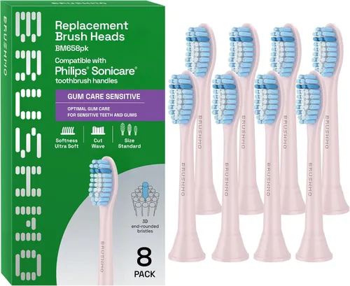 Vista 7 de Cabezales de cepillo de dientes de reemplazo Brushmo Total Clean, compatibles con los mangos de cepillo de dientes eléctricos Philips Sonicare