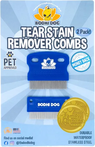 Vista 7 de Bodhi Dog Peines quitamanchas y quitamanchas de lágrimas – Elimina suavemente las manchas y la suciedad de los ojos de las mascotas – Seguro y suave