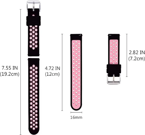 Vista 6 de Correa de silicona universal para relojes de 18mm 20mm 22mm 24mm elige