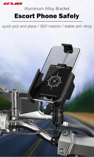 Vista 7 de GUB P50 Bicicleta y Motocicleta Universal Bicicleta Manillar Teléfono Soporte Ajustable Soporte de Teléfono