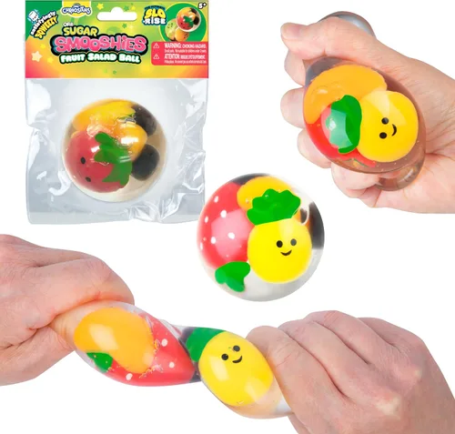 Vista 2 de ORB Curiosities - Bolas de azúcar para ensalada de frutas y azúcar de tiro lento, paquete de 3 unidades, esponjosas, elásticas, rellenas de frutas