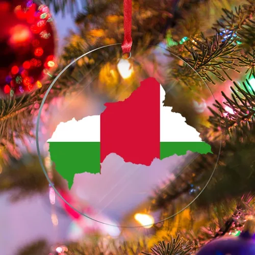 Vista 8 de Silueta de bandera de Bielorrusia, adornos de árbol de Navidad, bandera nacional, recuerdo de Navidad, adornos acrílicos de Bielorrusia