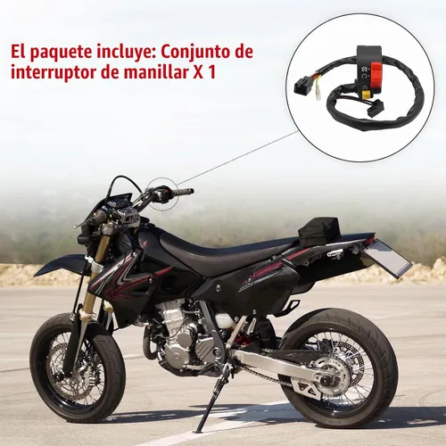 Vista 5 de M MATI Interruptor de manillar derecho Botón de arranque y parada de apagado para Suzuki DRZ400S DR-Z400S 2000-2009 37200-13E30 37200-13E31