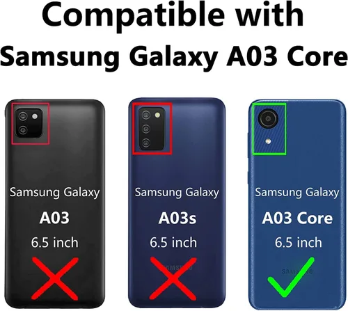 Vista 2 de M MAIKEZI Funda Samsung A03 Core, funda para Galaxy A03 Core, con protector de pantalla HD, absorción de golpes flexible de TPU parachoques de goma