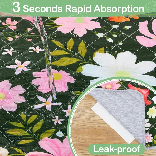 Vista 4 de 2 paquetes de ropa de cama para cobayas, forro lavable para jaula de conejillo de indias reutilizable, tapete impermeable para jaula de conejillo