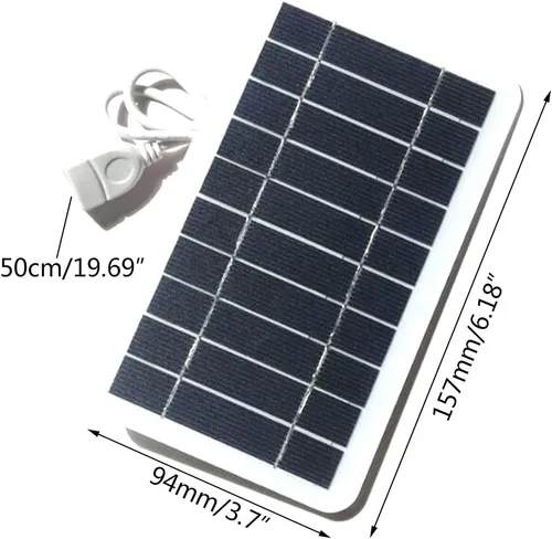 Vista 4 de el panel solar portátil 2W, cargador de batería de la salida del Usb para el teléfono móvil