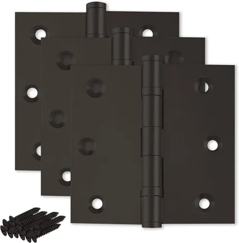 Vista 27 de Solid Brass Door Hinge Heavy Duty Ball Bearing 3.5 x 3.5 Inch - Set of 2 Hinges (Antique Brass)