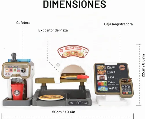 Vista 6 de deAO Juego de pizza para fiestas de cocina, alimentos para niños pequeños