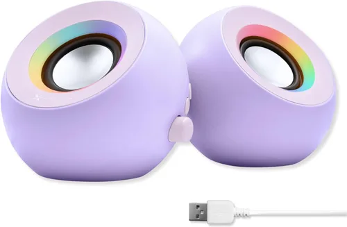 Vista 8 de Altavoces de computadora X9 Performance para PC de escritorio - Bluetooth, Aux y USB con iluminación RGB para escritorio, portátiles, tableta