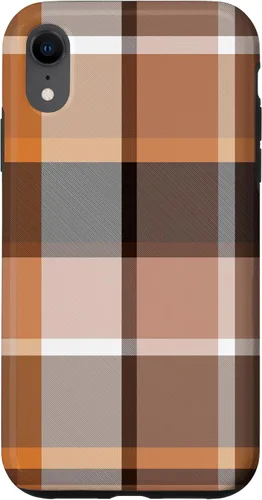 Vista 24 de iPhone 16 Buffalo Check Orange Brown Gingham Scottish Pattern Style Case
