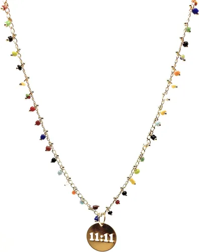Vista 2 de Angel Number Necklace for Women, 111 Necklace, 18k Gold Plated Necklace, Numerology Necklace, Gifts for Her, Women Necklace, Colorful Nekclace