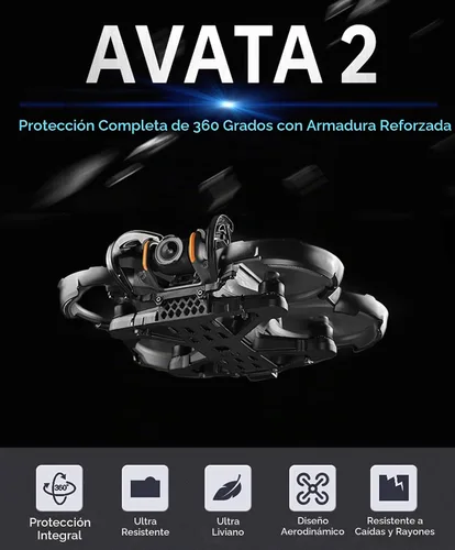 Vista 2 de Generic AVATA 2 Drone Propeller Guard Protector de 360 grados, para DJI AVATA2 Funda protectora de parachoques, antigolpes y antiarañazos
