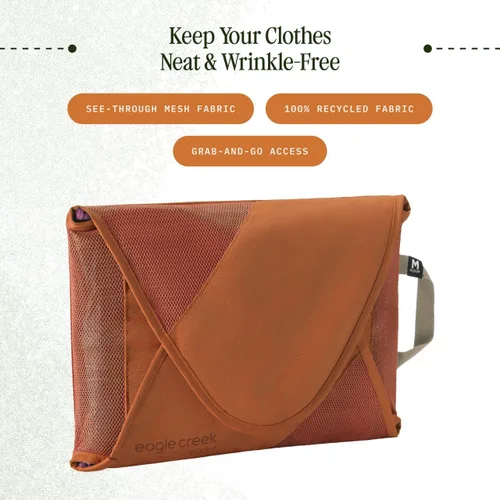 Vista 2 de Eagle Creek Pack-It - Carpeta original para ropa, bolsa de viaje con alas de compresión para maximizar el espacio del equipaje, asa superior