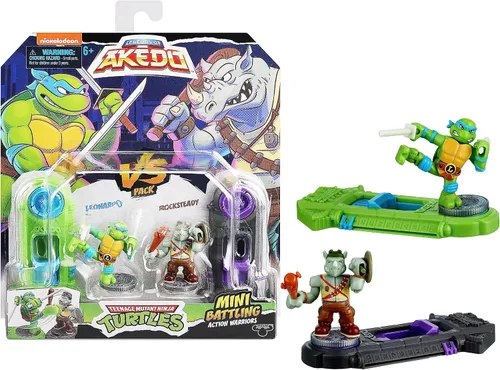 Vista 10 de Legends of Akedo Teenage Mutant Ninja Turtles. Mini guerreros de batalla contra paquete Donatello Vs Baxter Stockman M