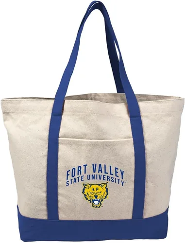 Vista 12 de Campus Lab Bolsa de lona con logotipo primario colegiado con bolsillo externo, bolsa de hombro reutilizable para ir de compras, playa Águilas A&m