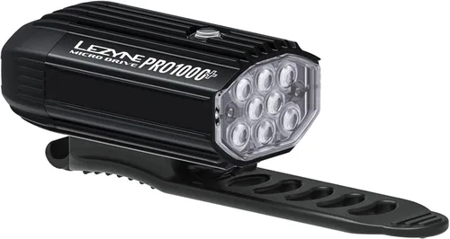 Vista 2 de LEZYNE Micro Drive Pro Bicicleta USB recargable IPX7 Luz frontal LED blanca con múltiples modos de sólido y flash Soporte de correa de goma