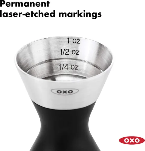 Vista 7 de OXO Cuchara flexible Good Grips + OXO SteeL Double Jigger