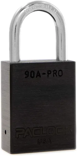 Vista 25 de PACLOCK Candado de la serie 90A-PRO, compre American Act obediente, aluminio anodizado marrón, cilindro de 7 pines de alta seguridad con 1 llave por