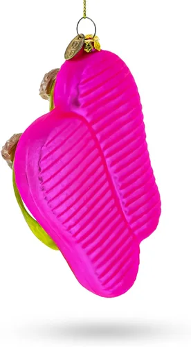 Vista 3 de Pretty Pink Flip Flops Slippers Glass Christmas Ornament