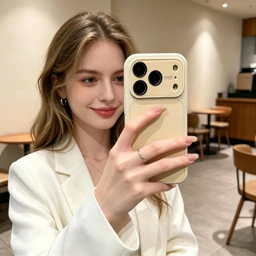 Vista 5 de Funda de silicona líquida para iPhone 17 Pro Max equipada con película protectora de lente, anticolisión suave al tacto y resistente a las manchas
