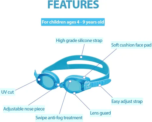 Vista 3 de Ver Equipo de natación V-730JASA Swipe Youth Swim Goggles