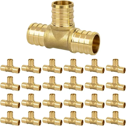 Vista 24 de Acoplamiento Pex de 1/2", Accesorios Pex, Accesorios de Engaste de Latón de Alta Resistencia para Tubos PEX con Construcción Resistente a Fugas