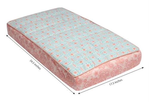 Vista 6 de Bacati - Funda acolchada para cambiador con estampado floral de cachemira (aguamarina/coral floreta)