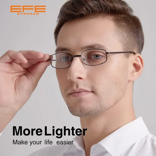 Vista 2 de EFE Lentes de lectura con marco de alambre de metal para hombres y mujeres, lentes ligeros con bisagra de resorte 1.0, paquete de 4