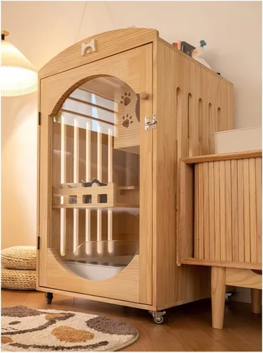 Vista 4 de Casa para gatos jaula para gatos Villa pequeña con inodoro de dos pisos para gatos Casa de gato Casa para el hogar Mascota Gatito Gato Villa