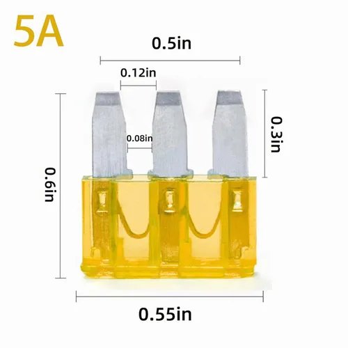 Vista 6 de Fusible Micro3, 5 amperios, 7.5 amperios, 10 amperios, fusible de 15 amperios, aplicable al mantenimiento, reemplazo del automóvil (24 piezas)