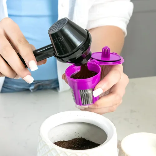 Vista 3 de Perfect Pod Cafe Fill Deluxe 1-Stream reutilizable K Cup - Compatible con Keurig 1.0 2.0 Plus K-Duo K-Mini K-Select K-Compact K-Elite y cafeteras