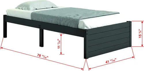 Vista 2 de DONCO 400-TDG - Cama individual gris oscuro