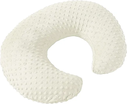 Vista 9 de Funda de almohada de lactancia con lunares, funda de almohada de felpa para lactancia materna Funda para almohada de lactancia, transpirable, Negro