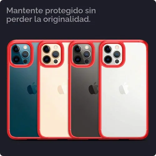 Vista 5 de Spigen Ultra Hybrid - Funda para iPhone 12 Pro Max, color rojo