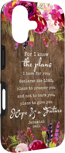 Vista 3 de for I Know The Plans I Have for You - Funda cristiana para iPhone 17 de Jeremías 29:11