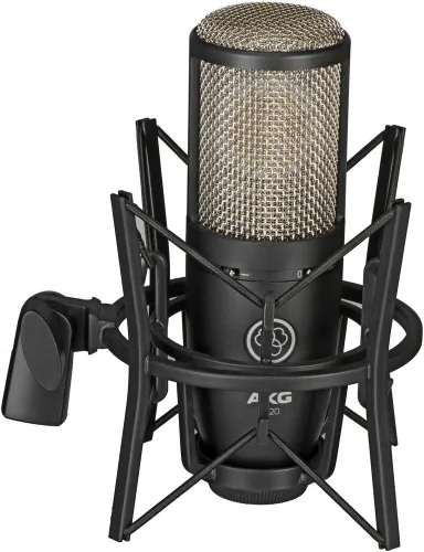 Vista 2 de AKG Project Studio P220 - Micrófono de condensador de diafragma grande con filtro pop y cable XLR a XLR