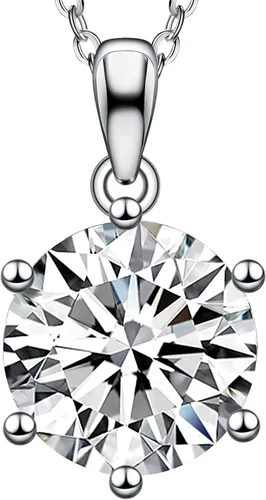 Vista 9 de Gifts for Wife Her Mom Daughter Girlfriend Moissanite Necklace for Wife 1CT-4CT Jewelry for Women Birthday Wedding Anniversay Engagements Christmas